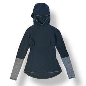 Lululemon Athletica Shape Up Long Sleeve Hoodie Womens Size‎ 6 Black Gray
